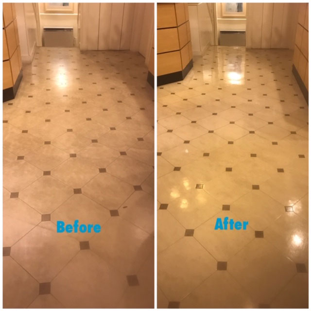 Amtico floor deep cleaned