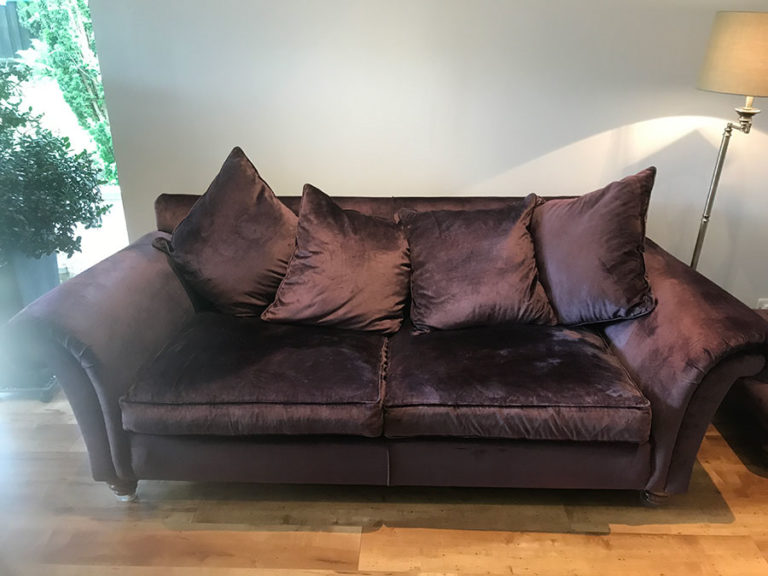 Velvet upholstery dry cleaned Aberdeen